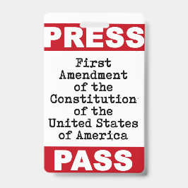 Primeira Emenda Imprensa Crachá