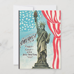 Primeira Estátua Vintage Da Liberty America