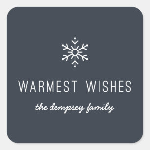 Primeira etiqueta da queda de neve - marinho