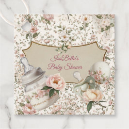 Primeira Flor Baby Shower Etiqueta de Presente Gra