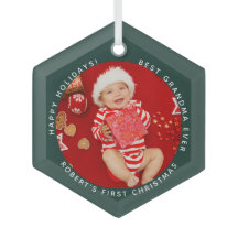 Primeira Foto de Bebê no Natal Vovó Festa de Natal