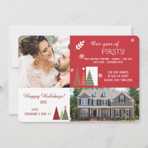 Primeira Foto de Natal do Cartão de Férias