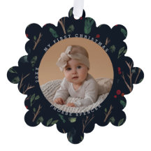 Primeira Foto de Natal do Simple Botanical Baby