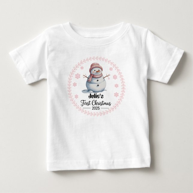 Primeira Menina Personalizada para Camiseta do Nat (Frente)