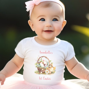 Primeira Páscoa Personalizada Baby Girl T-Shirt
