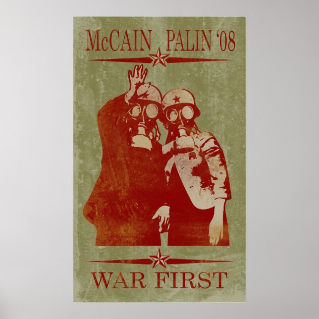 Primeira Poster da Guerra de Palin McCain (Frente)