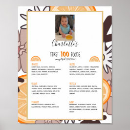 Primeira Poster de Desmame de Bebê Comida 100