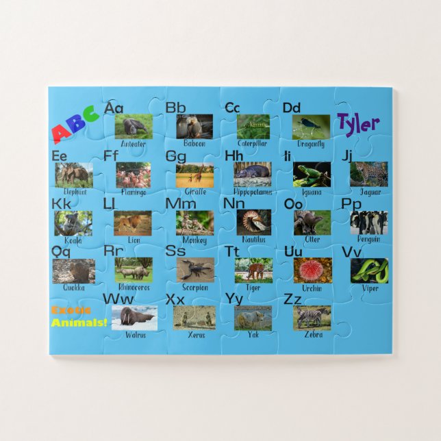 Primeira Quebra-cabeça da Criança - ABC de Animais (Horizontal)