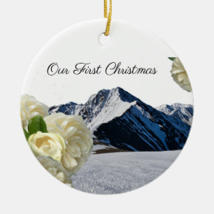 Primeira Rosa de Natal da Montanha Enfeite