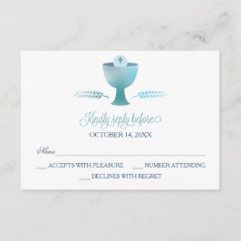 Primeira Sagrada Carta de Resposta RSVP de Comunhã