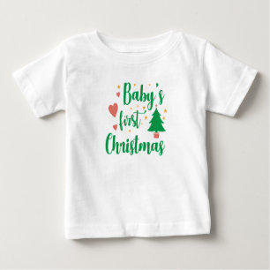 Primeira t-shirt de Natal do bebê