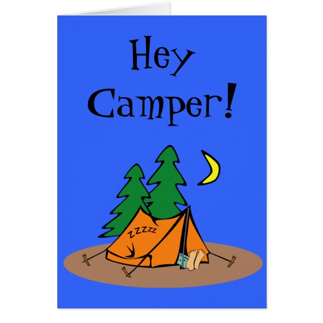 Primeira vez no cartão do acampamento (Frente)