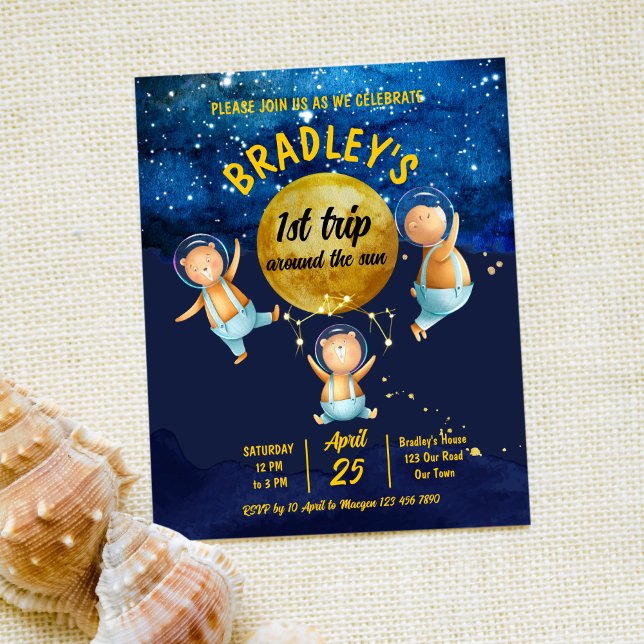 Primeira viagem ao redor do convite do orçamento d (Criador carregado)