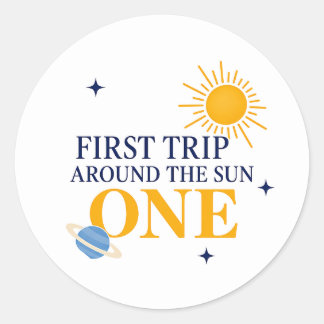 Primeira Viagem ao redor do Sol Adesivo de 1º Aniv