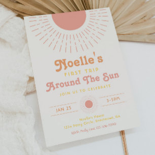 Primeira viagem da garota ao redor do convite do s