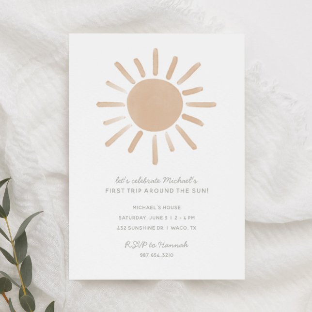 Primeira viagem em torno do convite ao primeiro an (Criador carregado)