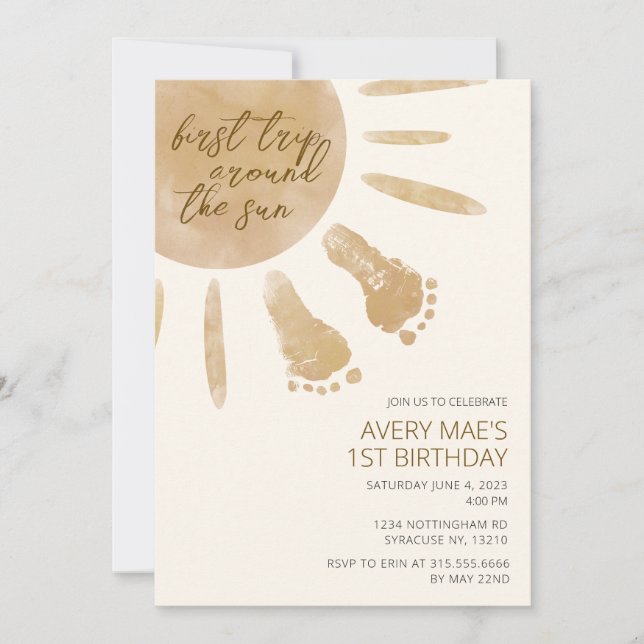 Primeira viagem em torno do convite ao primeiro an (Frente)