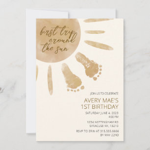 Primeira viagem em torno do convite ao primeiro an