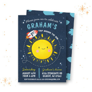 Primeira Viagem Em Torno Do Convite Espacial Exter