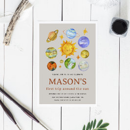 Primeira Viagem em torno do Convite Sun Aniversári