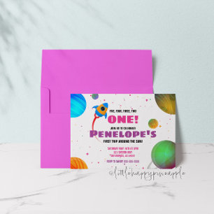 Primeira Viagem Em Torno Do Convite Sun Aniversári