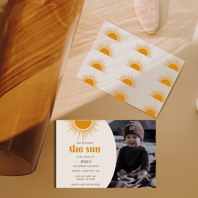 Primeira Viagem O Sol Vira 1 Convite De Aniversári (Criador carregado)