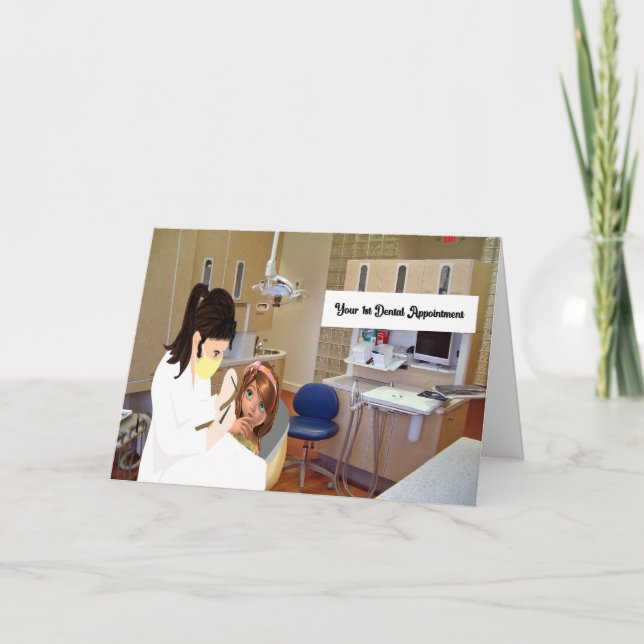 Primeira visita ao Cartão de Menina Dentista (Frente)