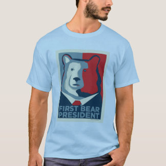 Primeiramente presidente Homens T-shirt do urso