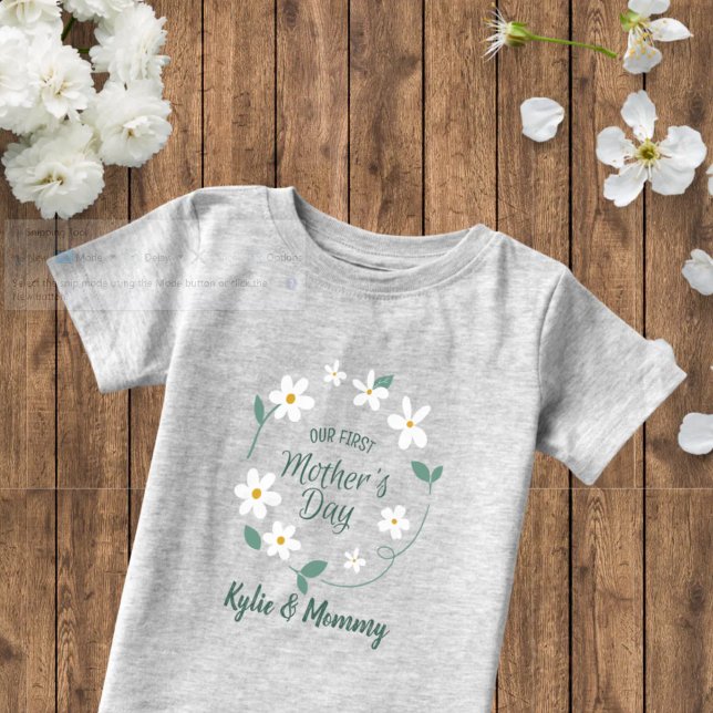 Primeiras Camisas do Dia das Mães para Mãe e Bebê  (Criador carregado)