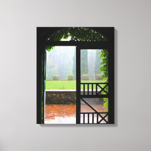 Primeiras canvas da chuva, da hera e do tijolo