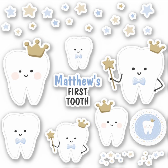 Primeiro adesivo de dente, decote de papel ou deco (Frente)