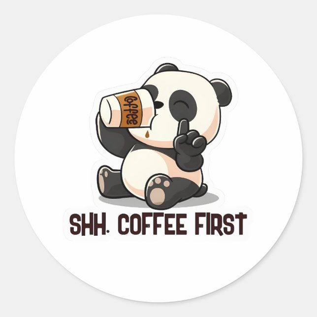 Primeiro Adesivo do Panda Coffee (Frente)