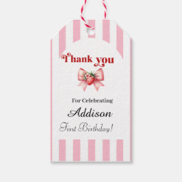 Primeiro aniversario Berry-Sweet Obrigado Etiqueta