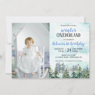 Primeiro aniversário convite à floresta ONEderland