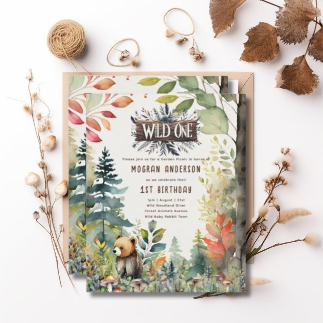 Primeiro aniversario De Animais Selvagens De Urso- (Criador carregado)