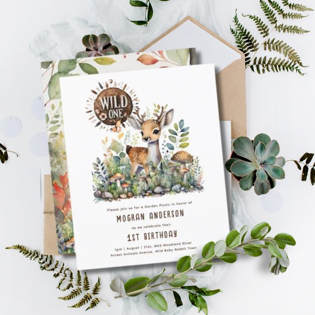 Primeiro aniversario De Animais Selvagens De Veado (Criador carregado)