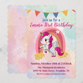 Primeiro aniversario de Aquarela Rosa dos Unicórni