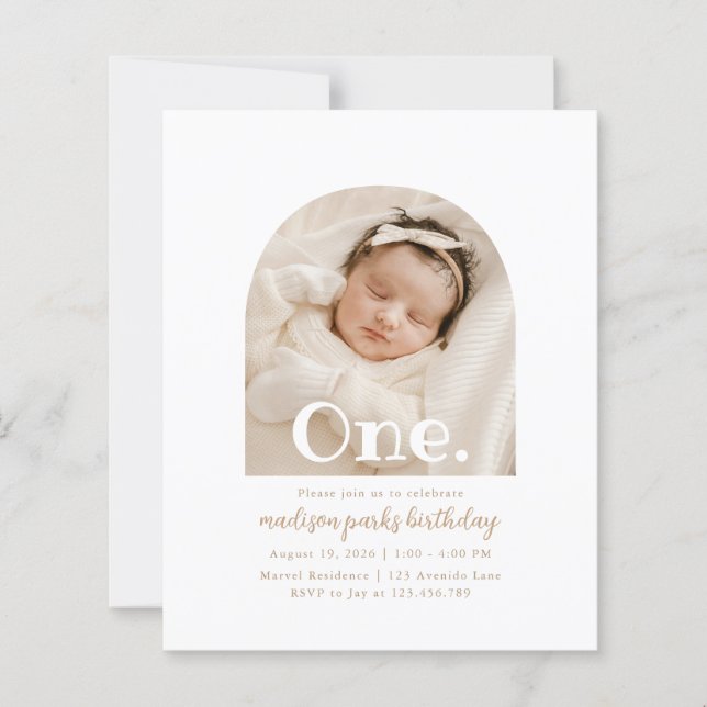 PRIMEIRO ANIVERSARIO de Fotografia de Arch Boho Mi (Frente)