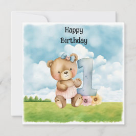 Primeiro aniversario de Urso de Teddy Um Ano