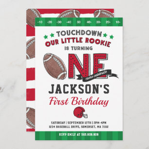 Primeiro aniversario do futebol do convite do