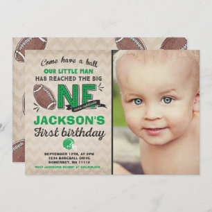 Primeiro aniversario do futebol do convite do