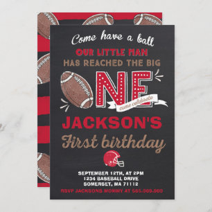 Primeiro aniversario do futebol do convite do