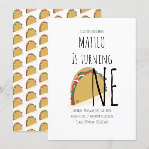 Primeiro Aniversário do Taco Moderno Um Convite P