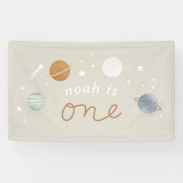 primeiro aniversario do Tema do Espaço bege "Prime