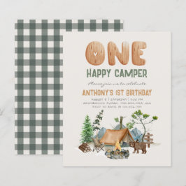 Primeiro aniversario Flannel de Camper Feliz Orçam