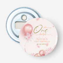 Primeiro aniversario Floral Rosa Magnífico