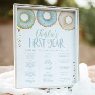 primeiro aniversario rosquinha Carros Poster Marco