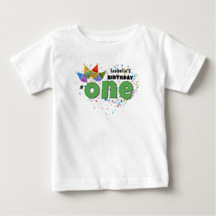 primeiro aniversario T-Shirt com Chapéu de Festa e