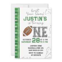 Primeiro Ano de Abaixo Convite de Aniversário Prim