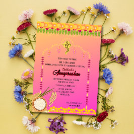 Primeiro Arroz "Annaprashan" Convite Indiano